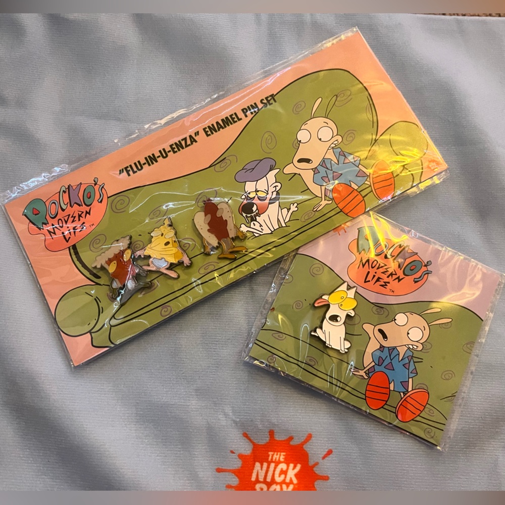 Nickelodeon Rockos Modern Life Collectible Pin Set Bundle - Nick Box BN sealed